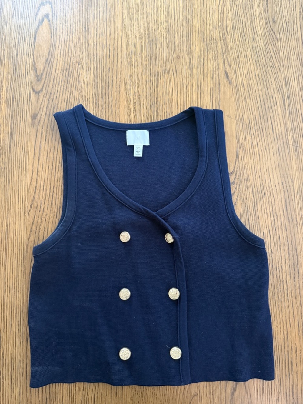 H&M Black Ribbed Crewneck Tank